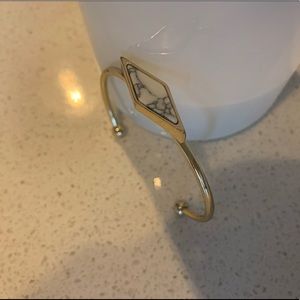 Gold and marble bracelet